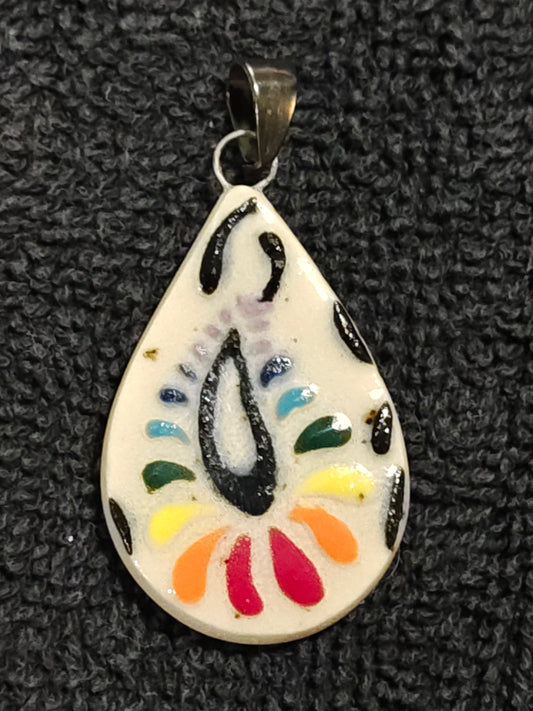 Rainbow Paisley Pendant - P92