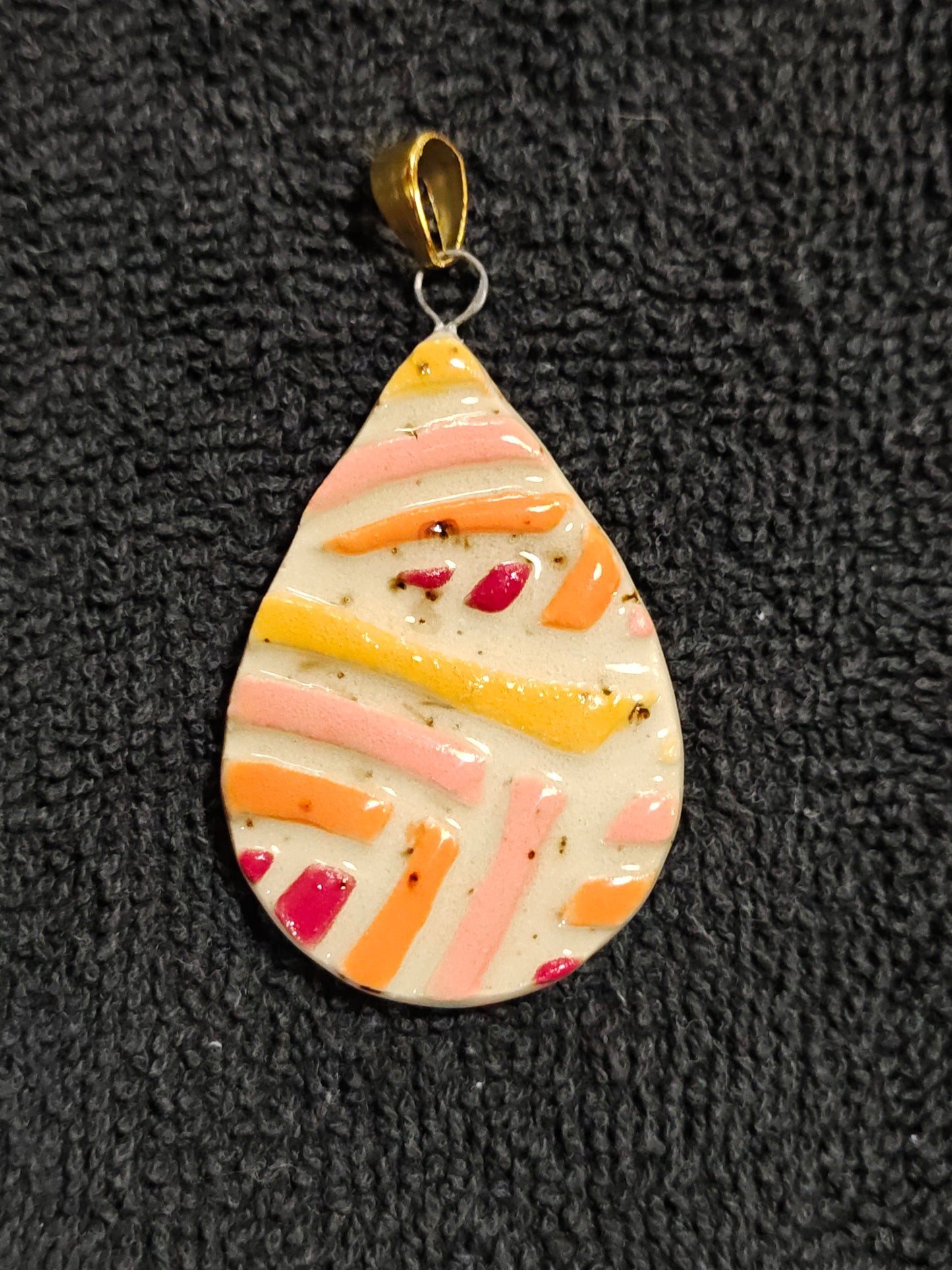 Warm Color Stripe Pendant - P107