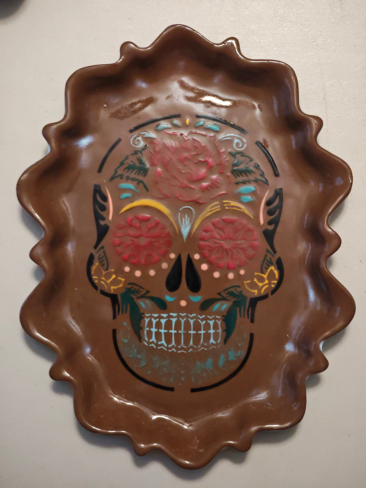 Large Sugar Skull Platter