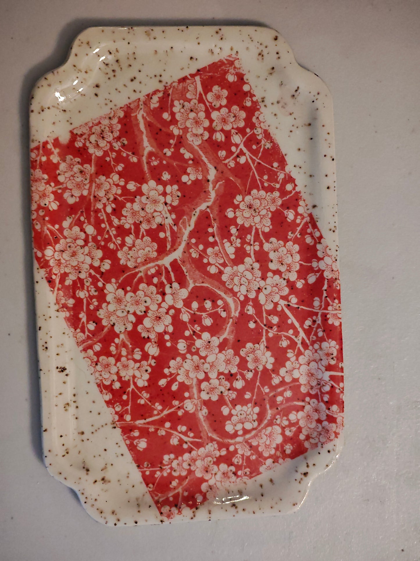 Rectangular Cherry Blossom Plate