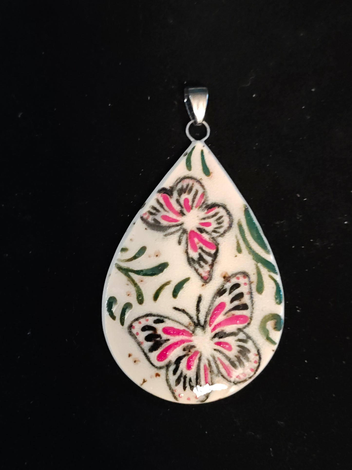Black and Red Butterfly Pendant - P71