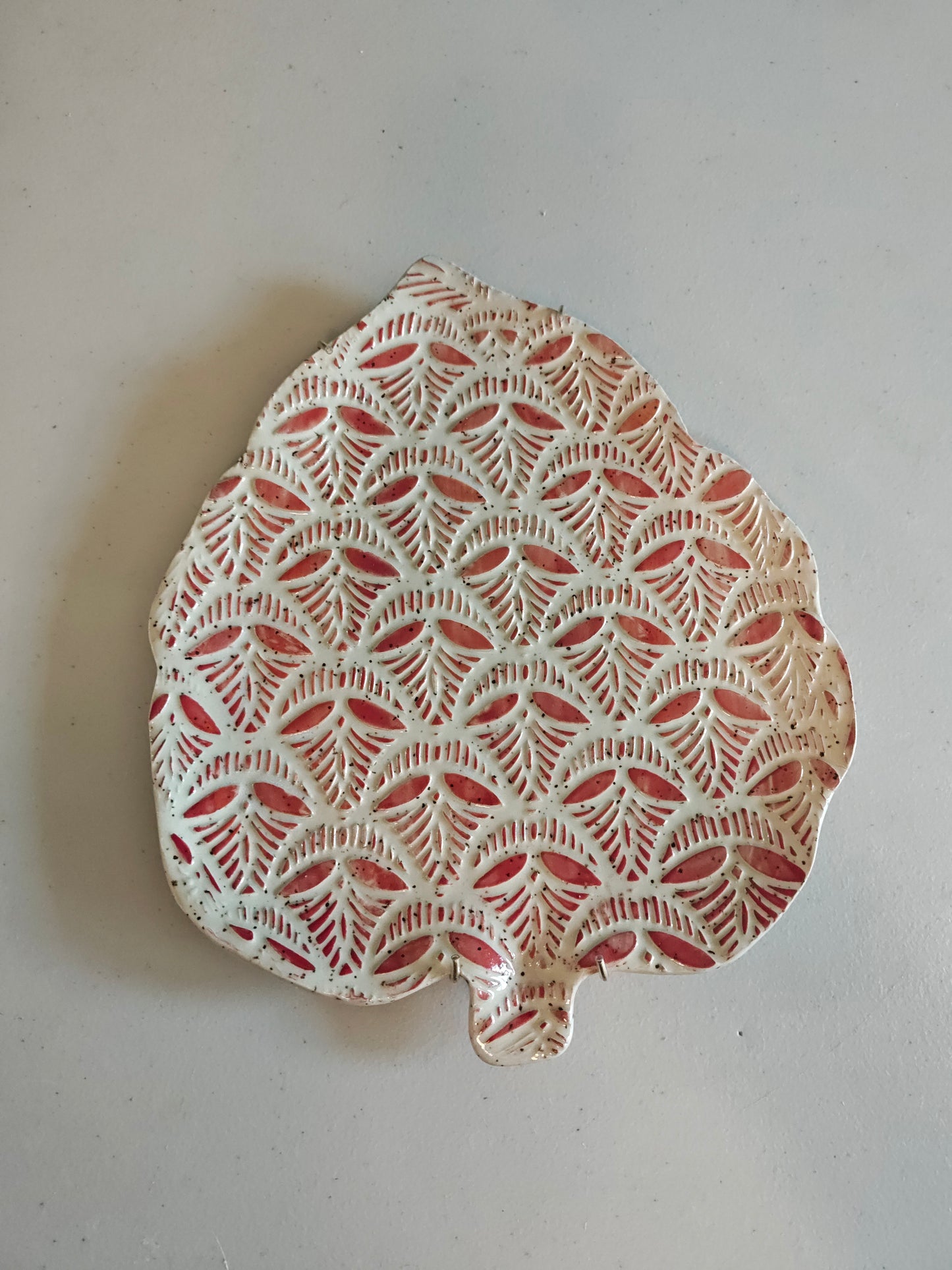 Hand Painted Leaf Plate