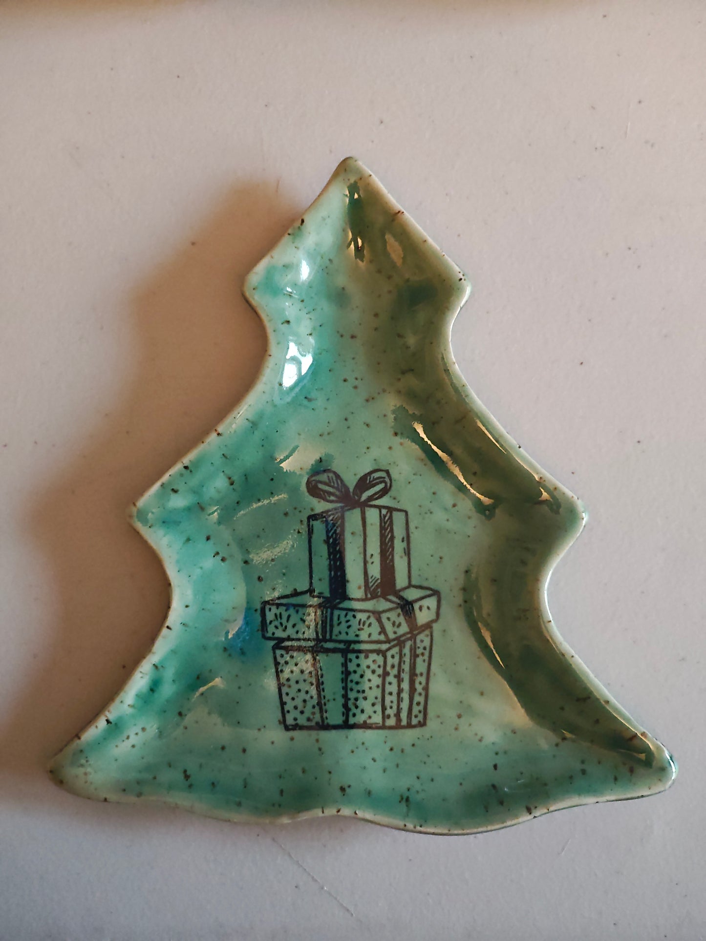 Tree Shaped Trinket Dish with Presents