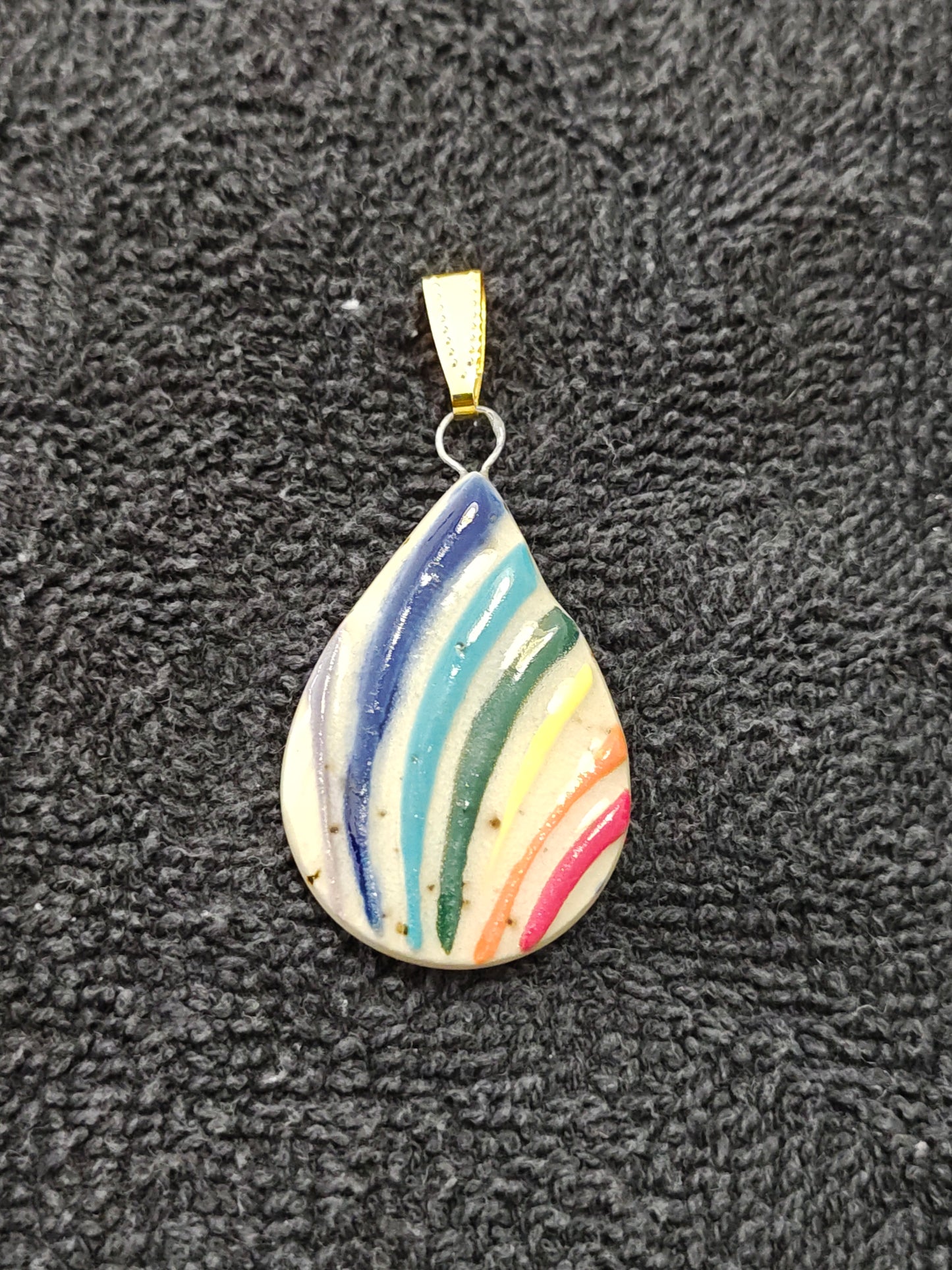 Rainbow Stripe Pendant - P146