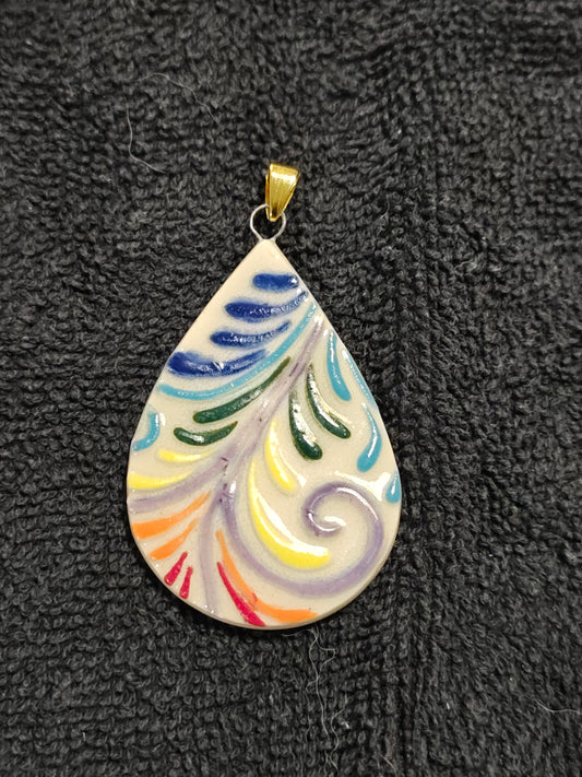 Rainbow Scrollwork Pendant - P94