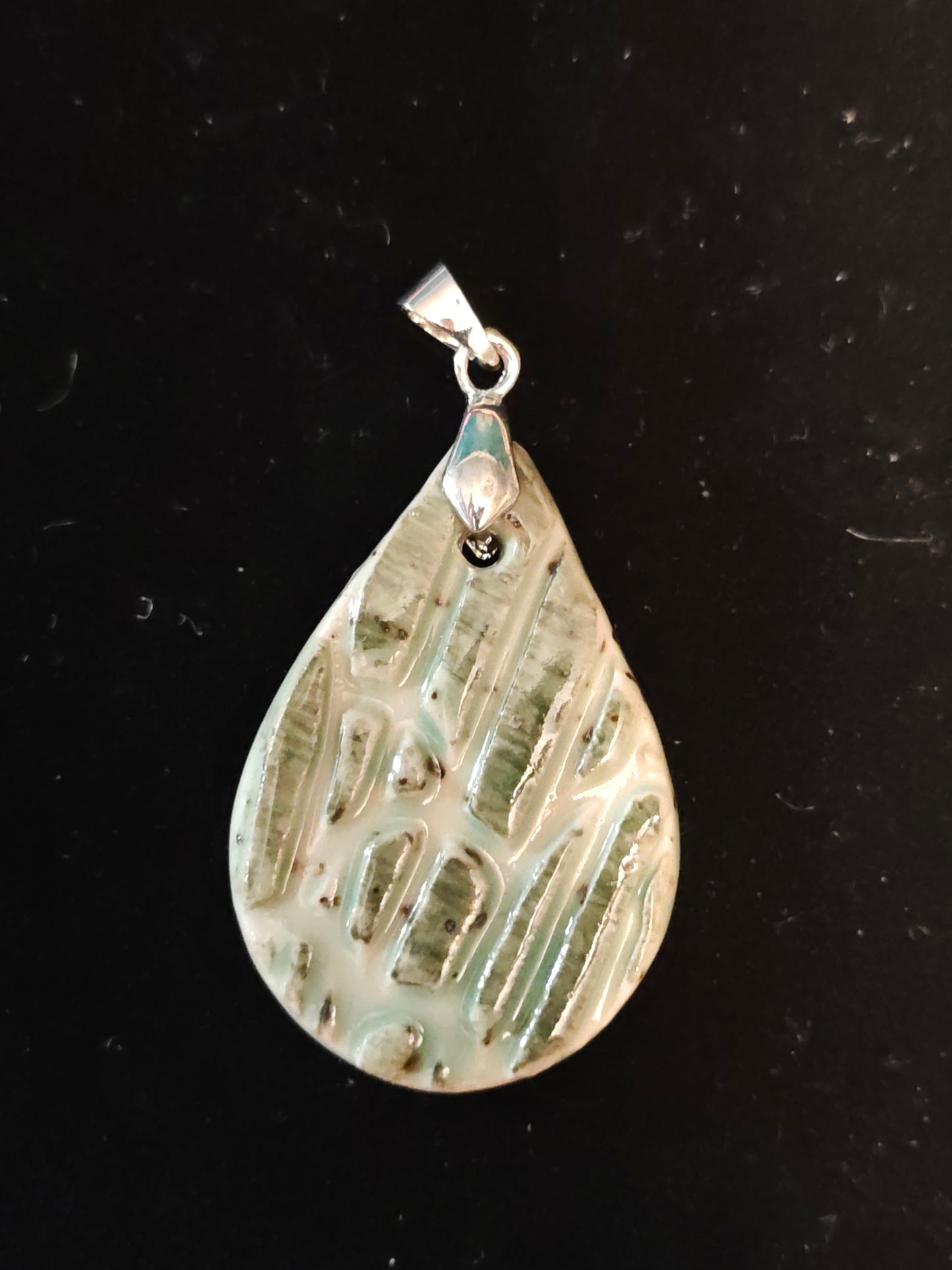 Green Striped Pendant - P76