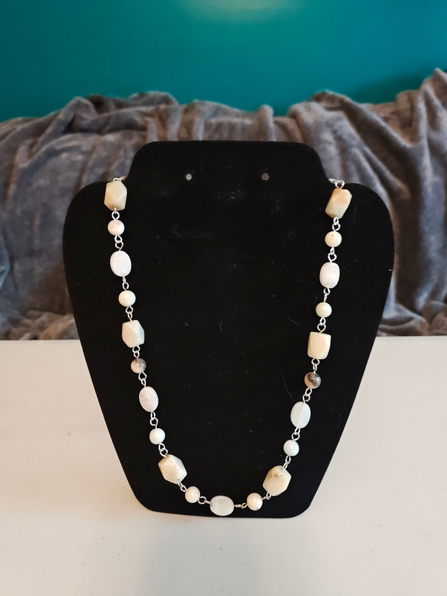Stone bead necklace - 36