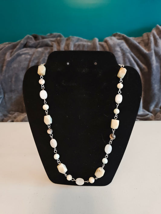 Stone bead necklace - 36