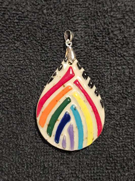 Rainbow Stripe Pendant - P121
