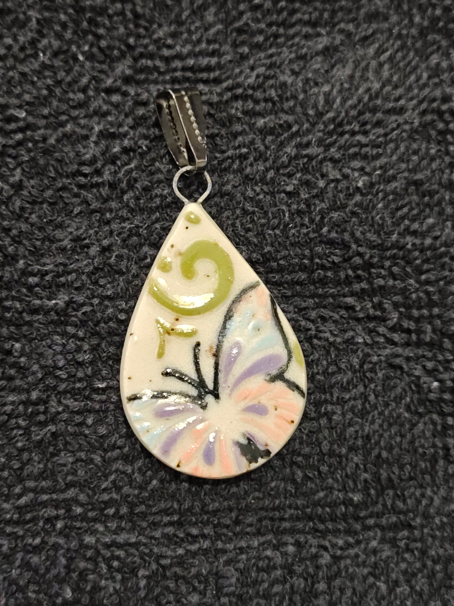 Purple, Blue, and Pink Butterfly Pendant - P138