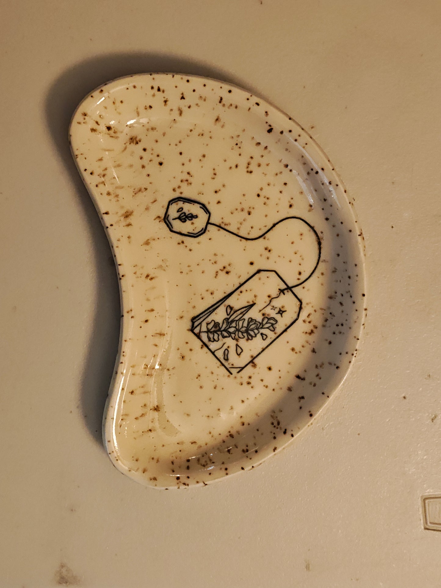 Bean Shaped Teabag Trinket Dish 1