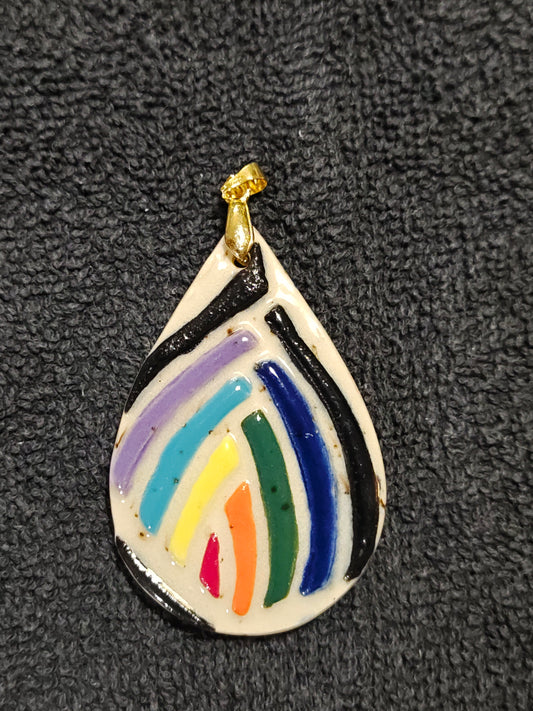 Rainbow Stripe Pendant - P122
