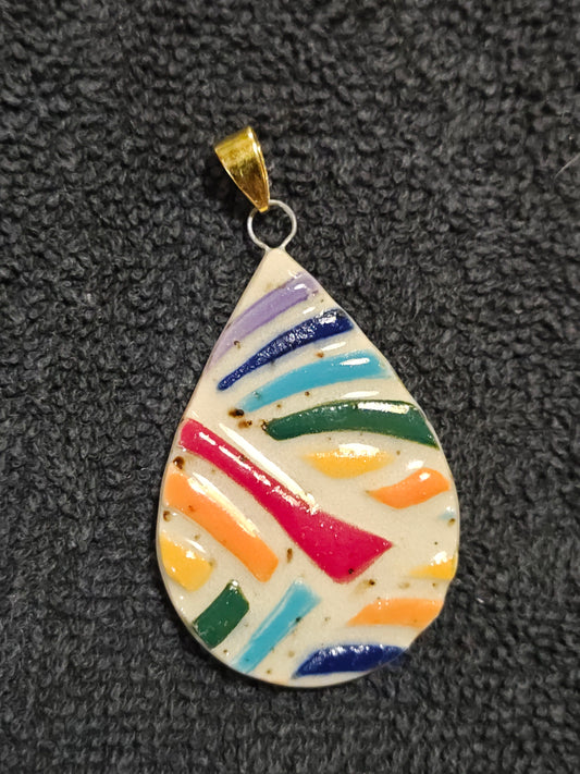 Rainbow Stripe Pendant - P113