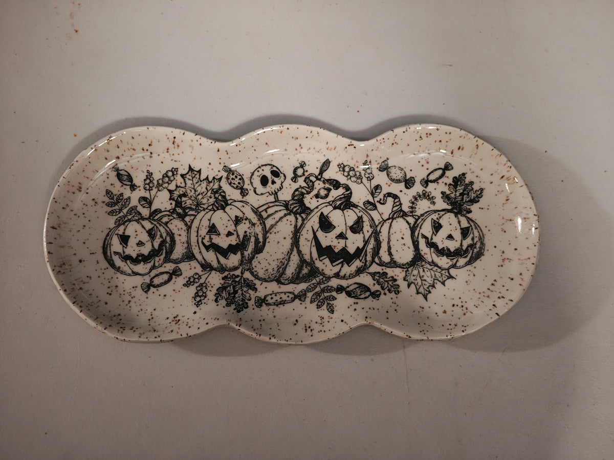 Spooky Halloween Jack-o'-lantern Plate