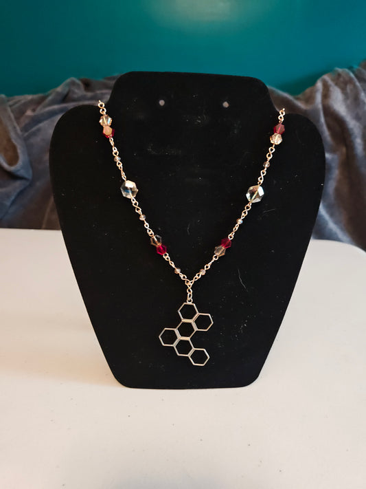 Hexagon Crystal Necklace - 29