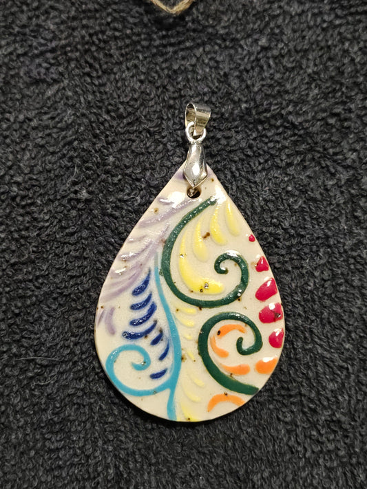 Rainbow Scrollwork Pendant - P97