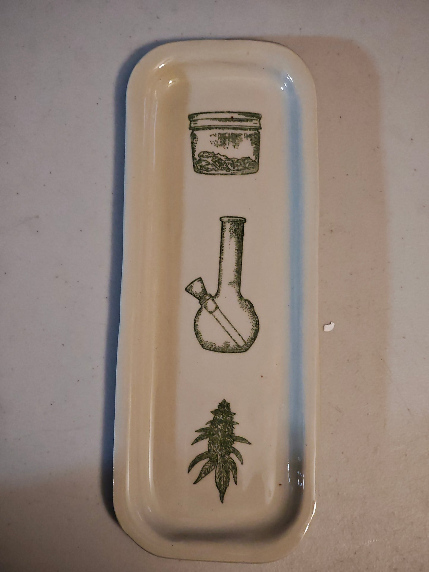 Plant and Glass Tray