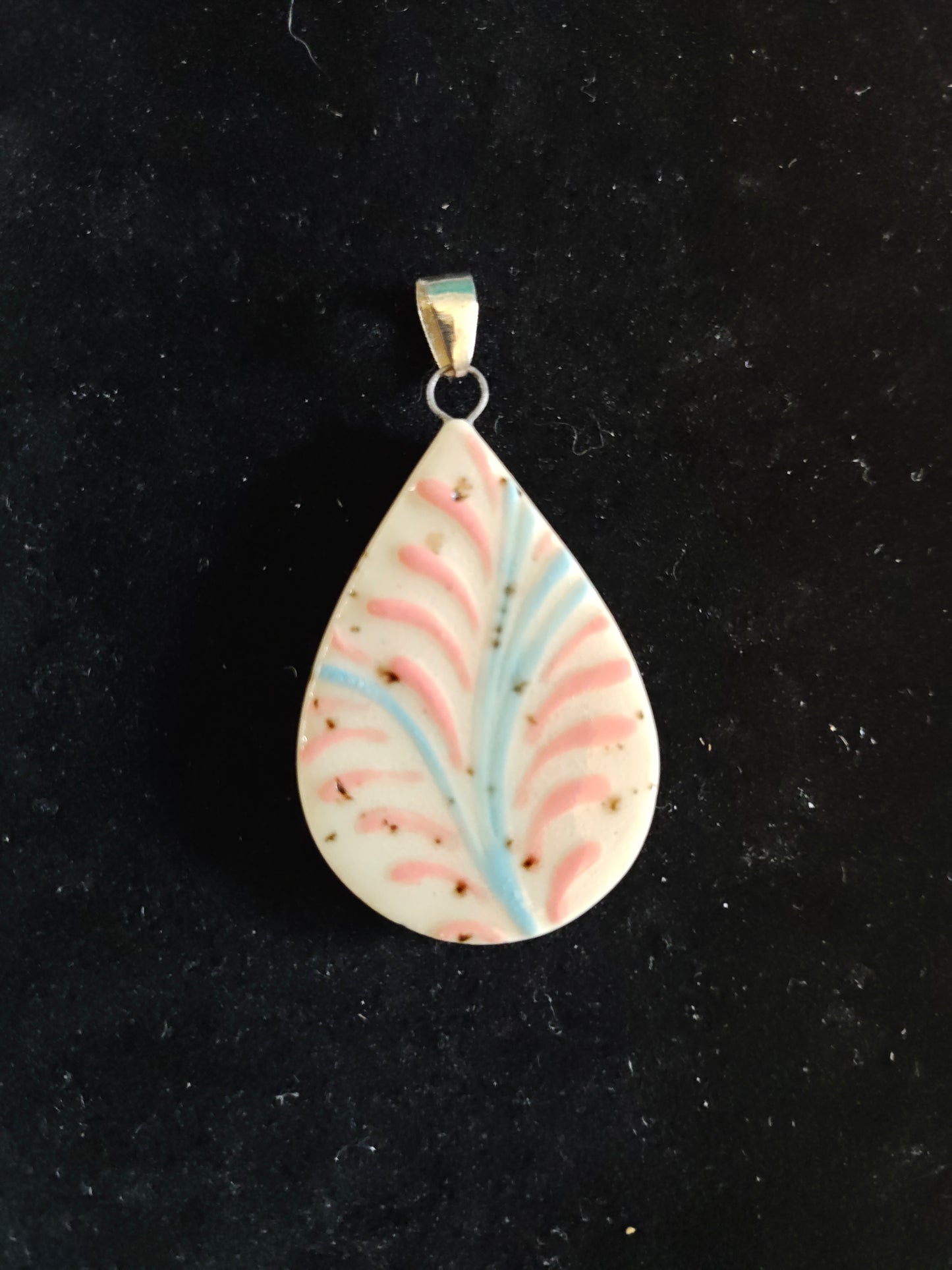 Pink and Blue Scrollwork Pendant - P42