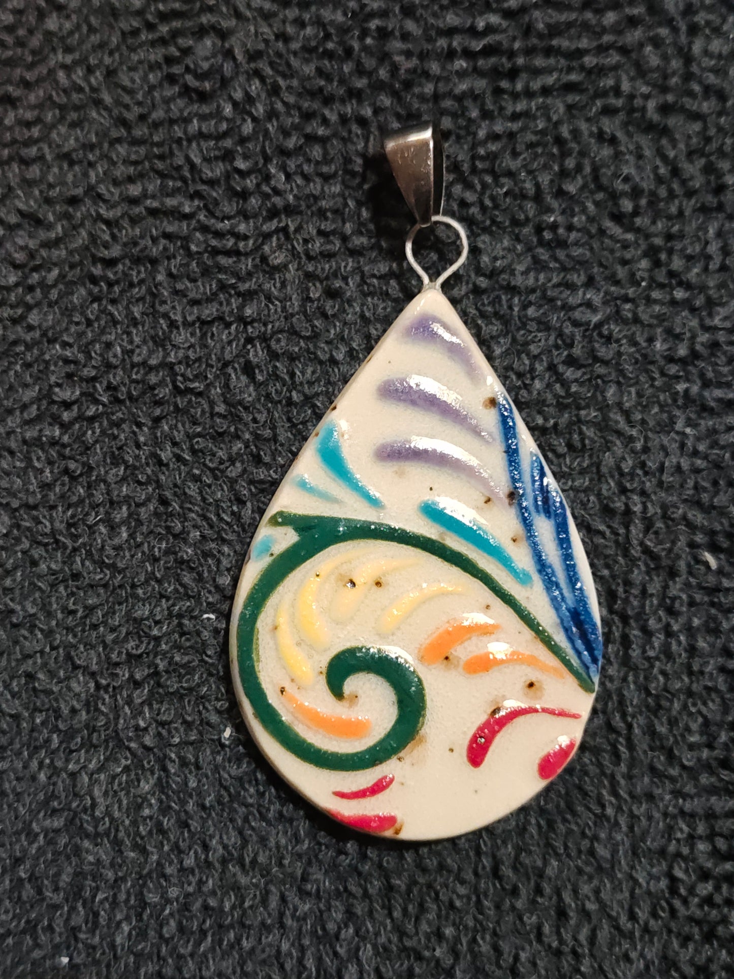 Rainbow Scrollwork Pendant - P111