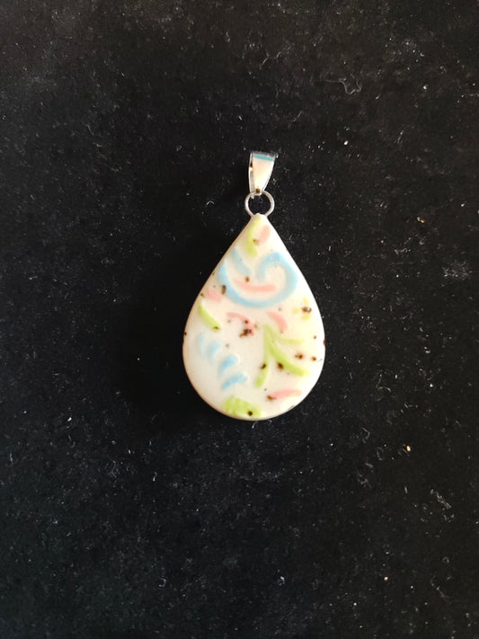 Pastel Scrollwork Pendant - P34