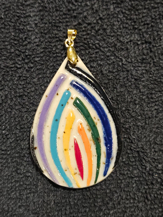 Rainbow Stripe Pendant - P119