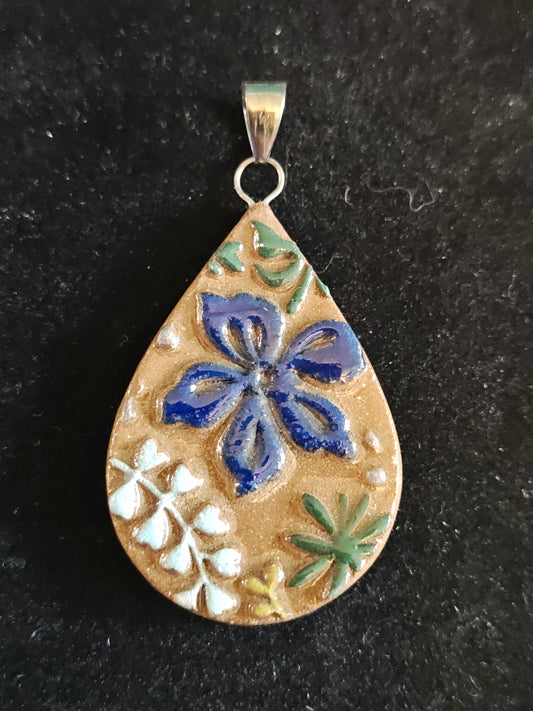 Multicolor Floral Pattern Pendant - P43