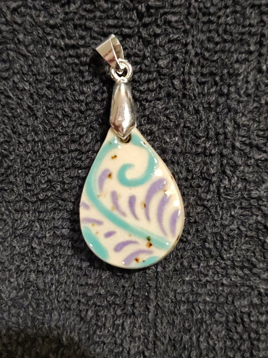 Purple and Green Pendant P106