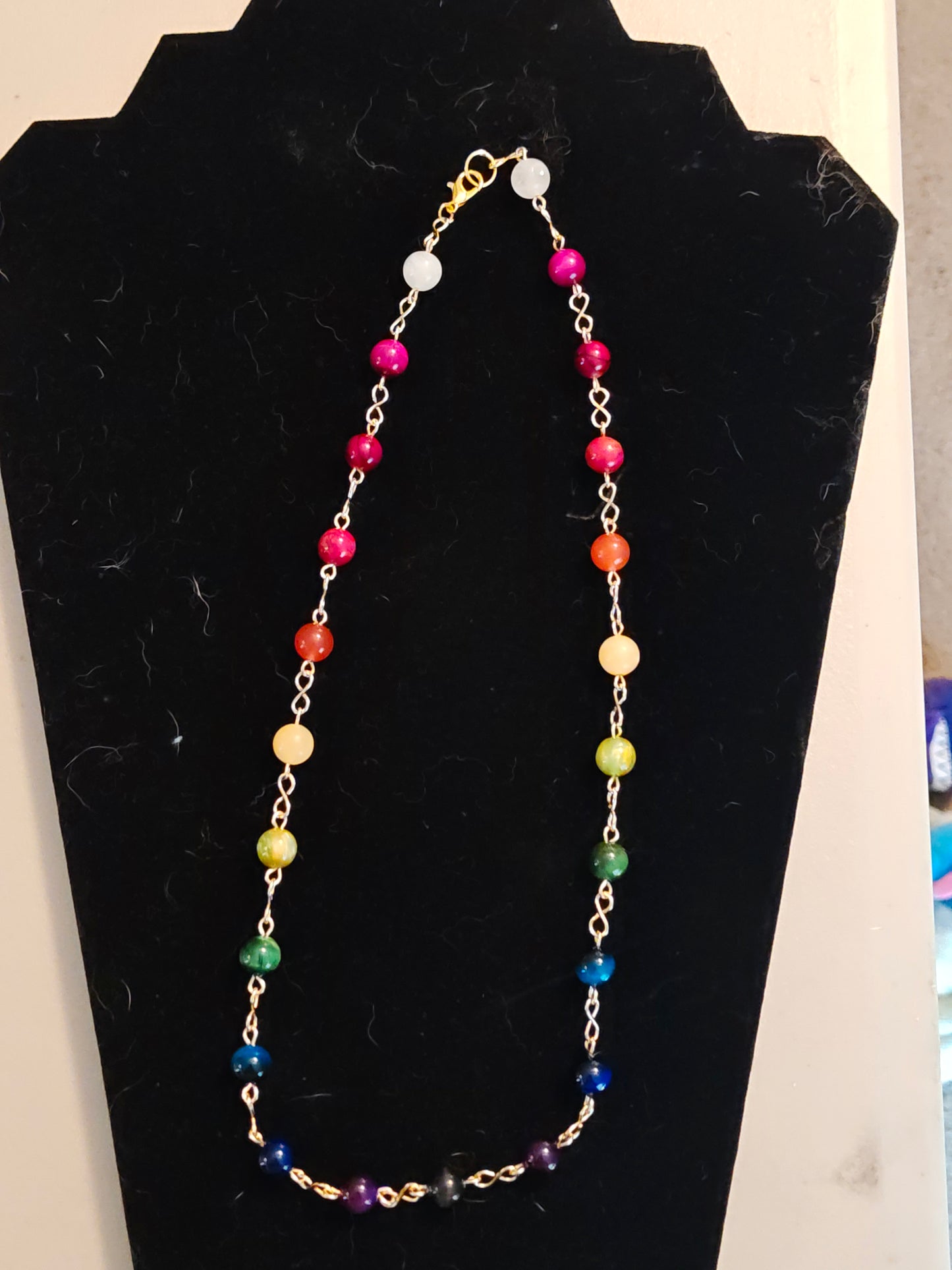 Rainbow Bead Necklace C103