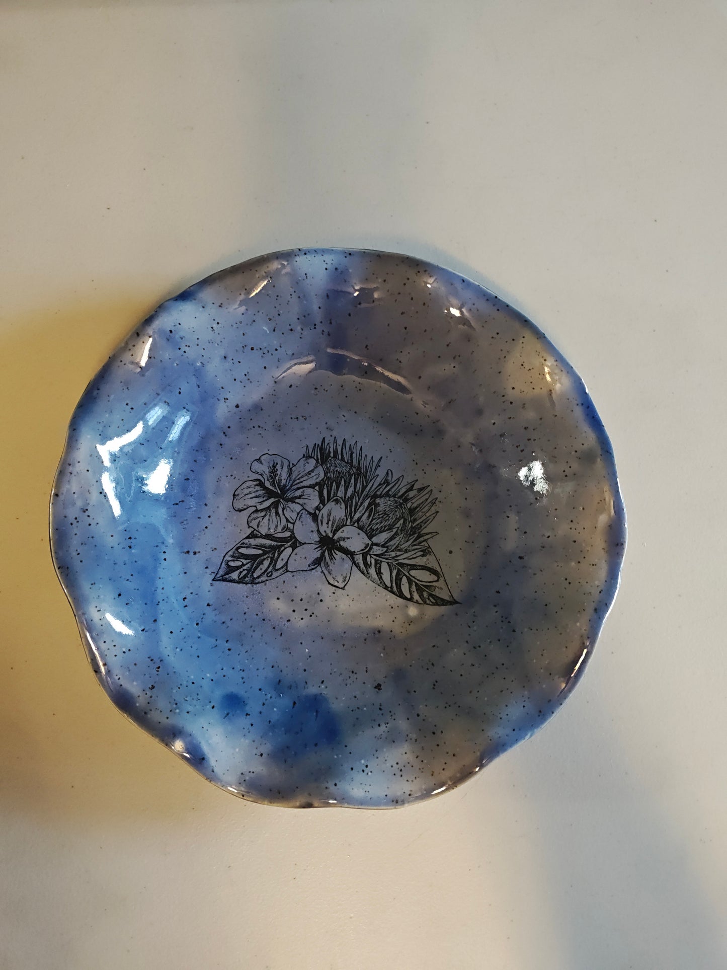 Blue Floral Bowl