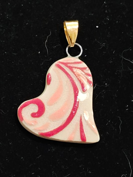 Red and Pink Heart Shaped Pendant - P82