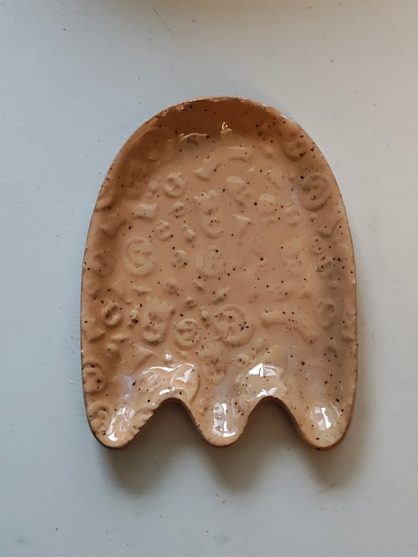 Orange Ghost Shaped Trinket Dish
