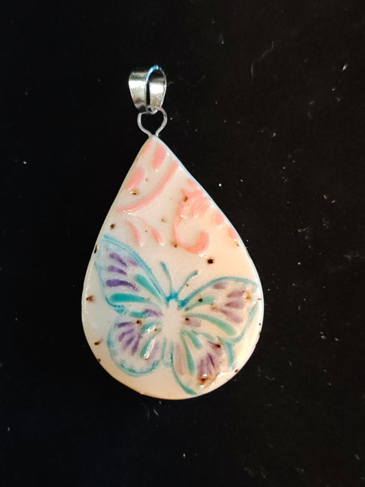 Purple and Blue Butterfly Pendant - P57