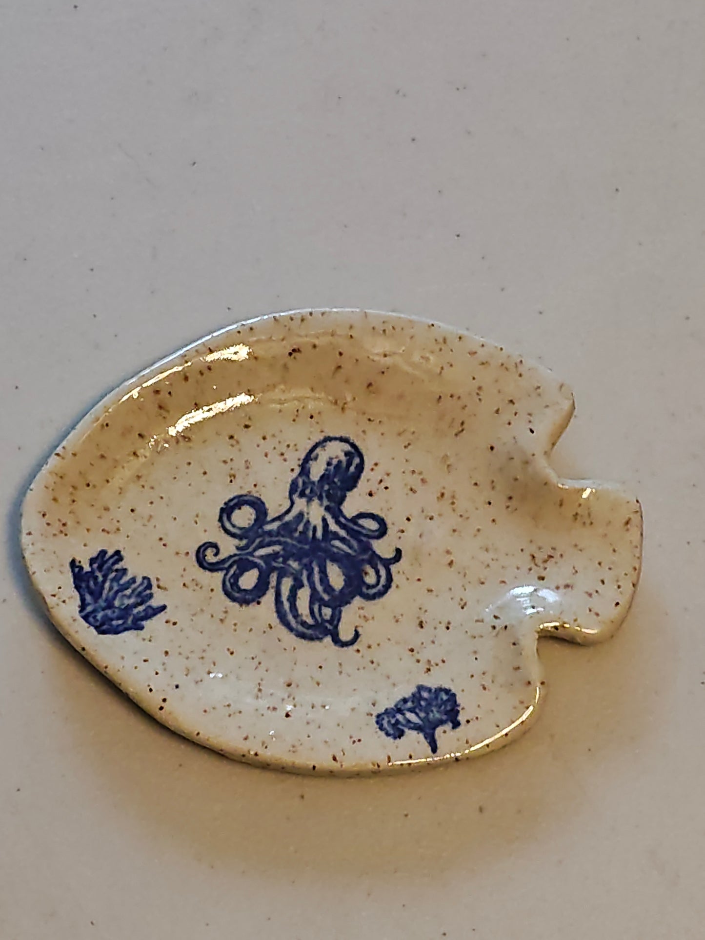 Small Fish Trinket Dish with Octopus