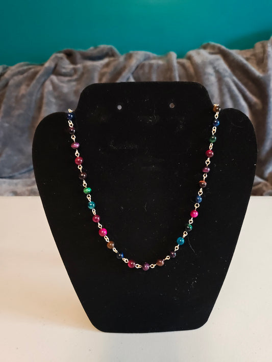 Multicolor Tigereye Necklace - C39
