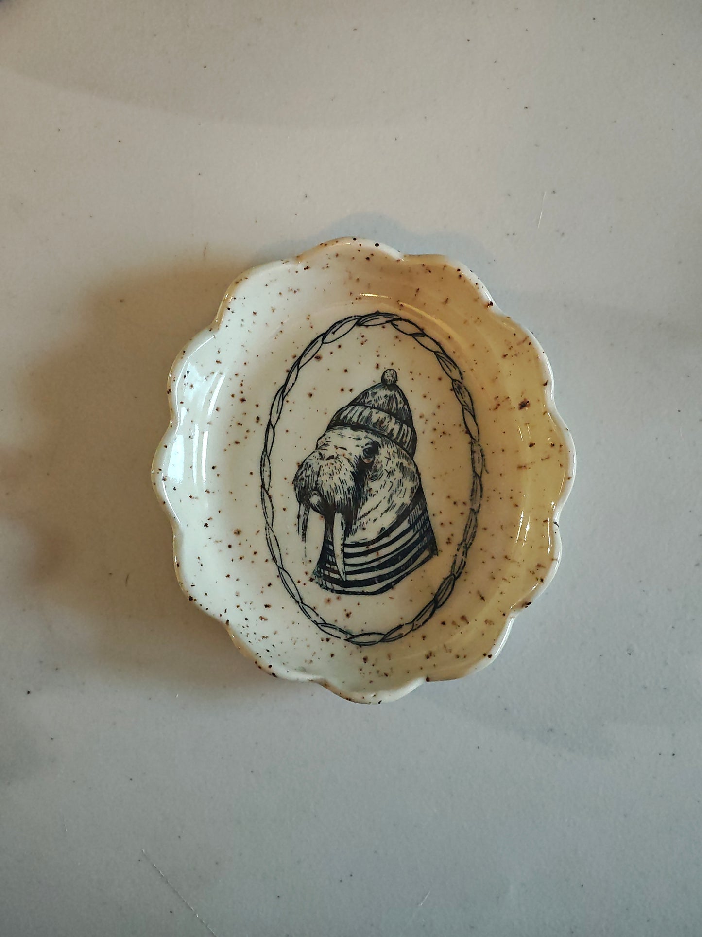 Walrus with Hat Trinket Dish