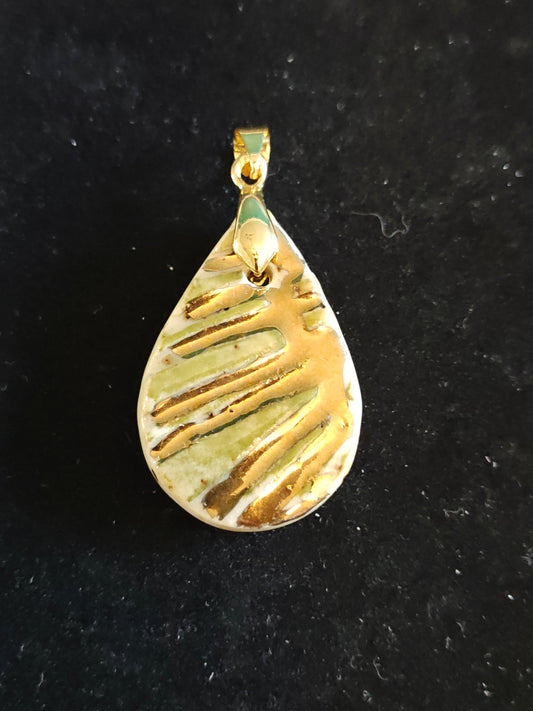 Green and Gold Pendant - P40