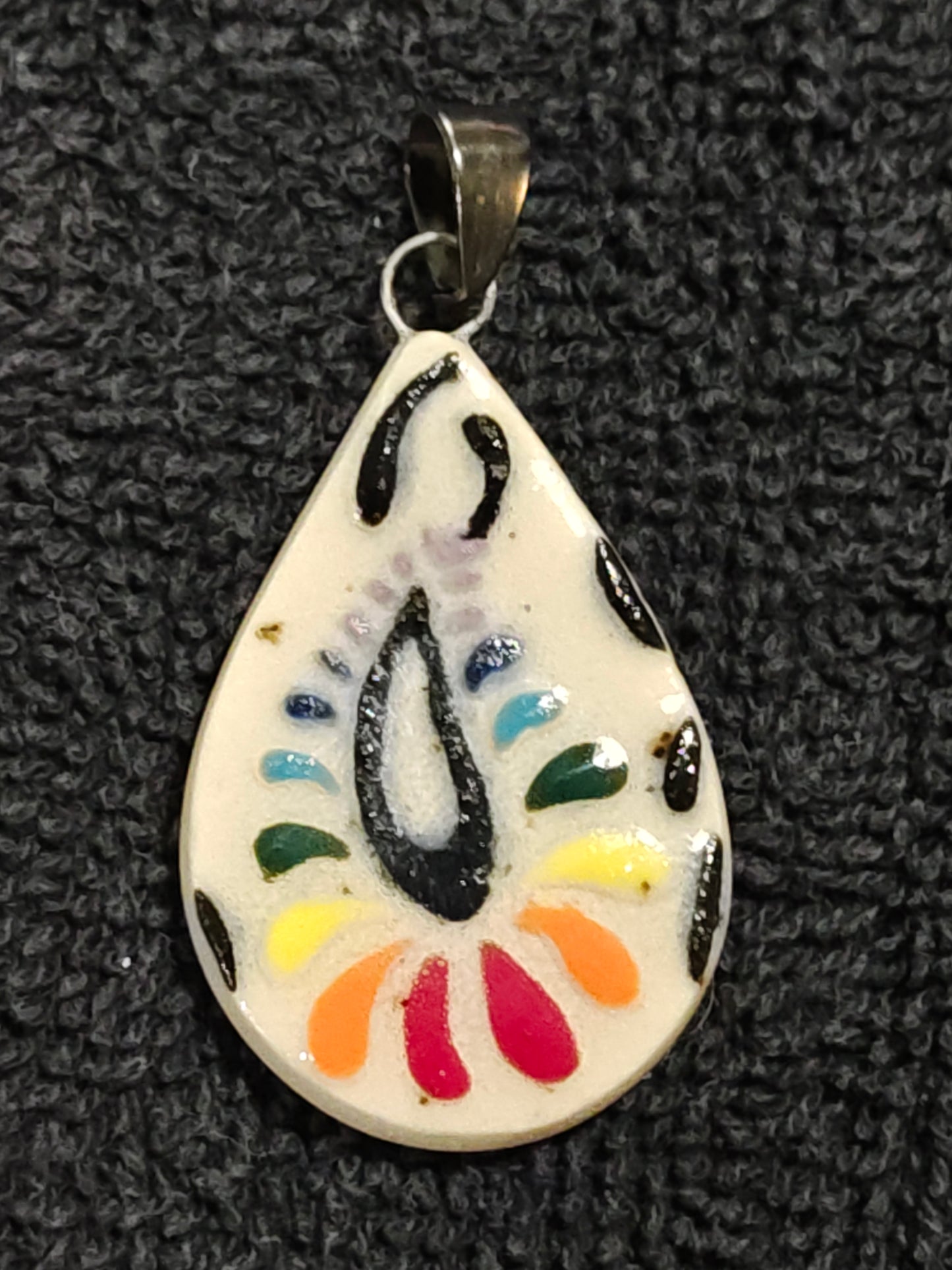 Rainbow Paisley Pendant - P92