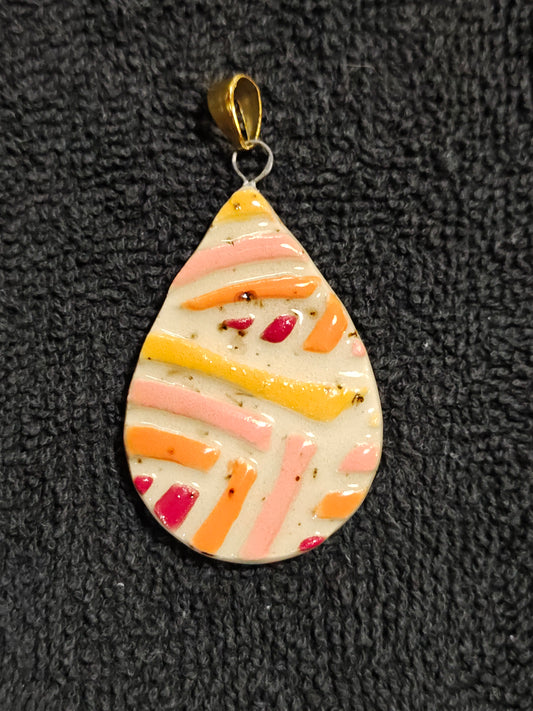 Warm Color Stripe Pendant - P107