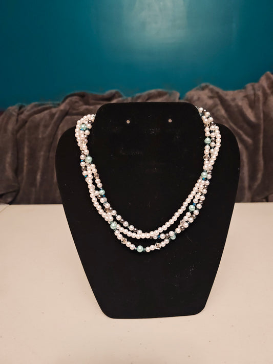 Multicolor Three Strand Necklace - M3