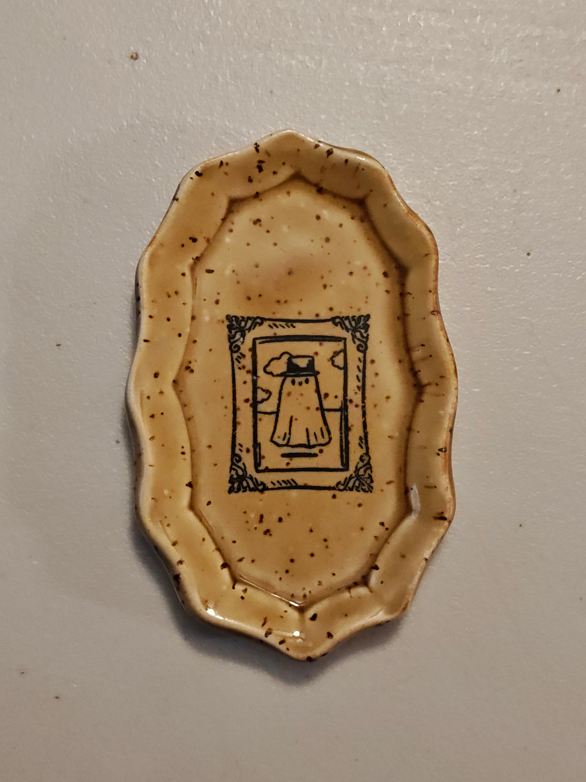 Spooky Ghost Portrait Trinket Dish