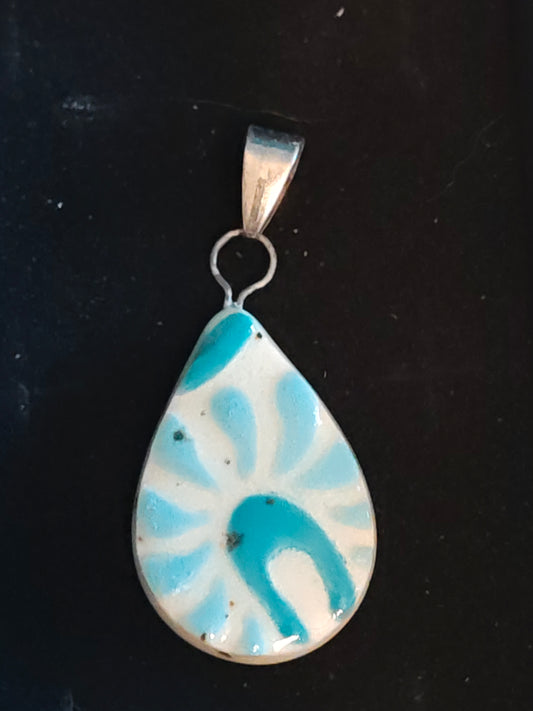 Blue Paisley Pendant - P19