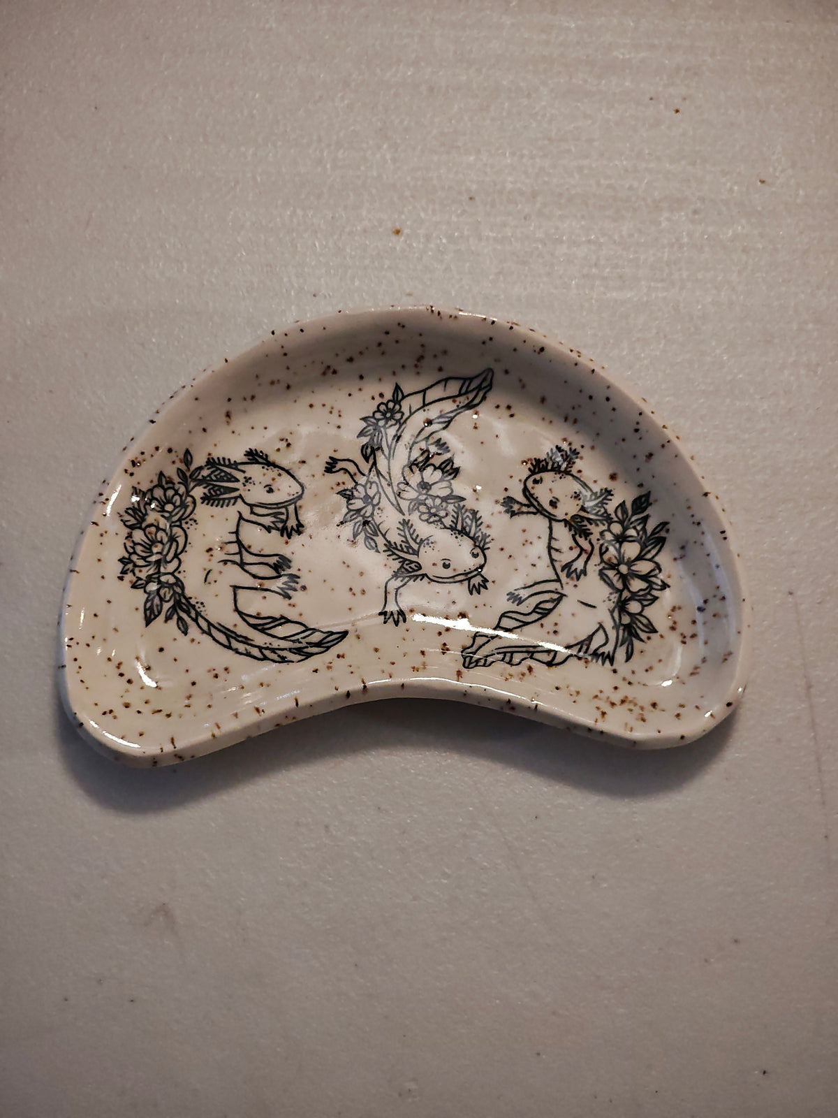 Bean Shaped Axloltl Trinket Dish