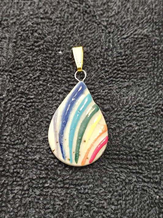 Rainbow Stripe Pendant - P146