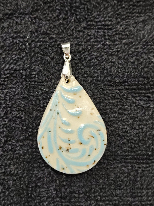 Blue Scrollwork Pendant - P139