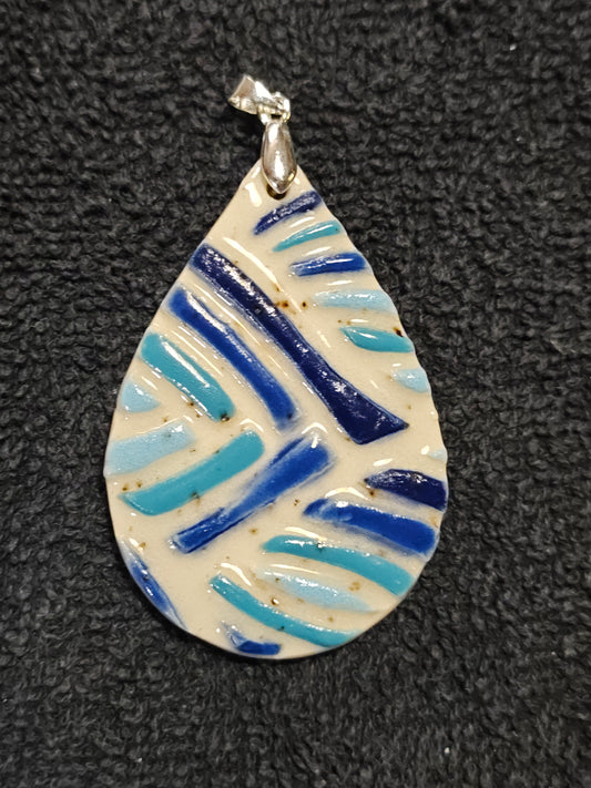 Blue Stripe Pendant - P114