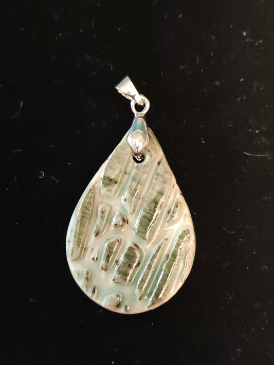 Green Striped Pendant - P76