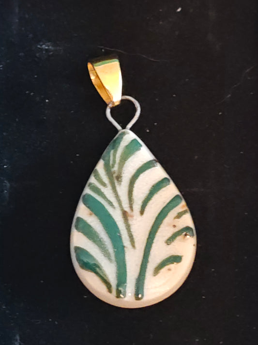 Green Scrollwork Pendant - P22