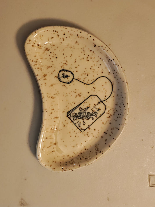 Bean Shaped Teabag Trinket Dish 1
