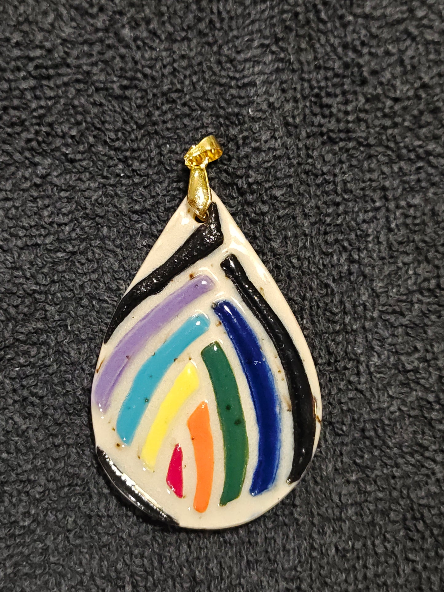 Rainbow Stripe Pendant - P122