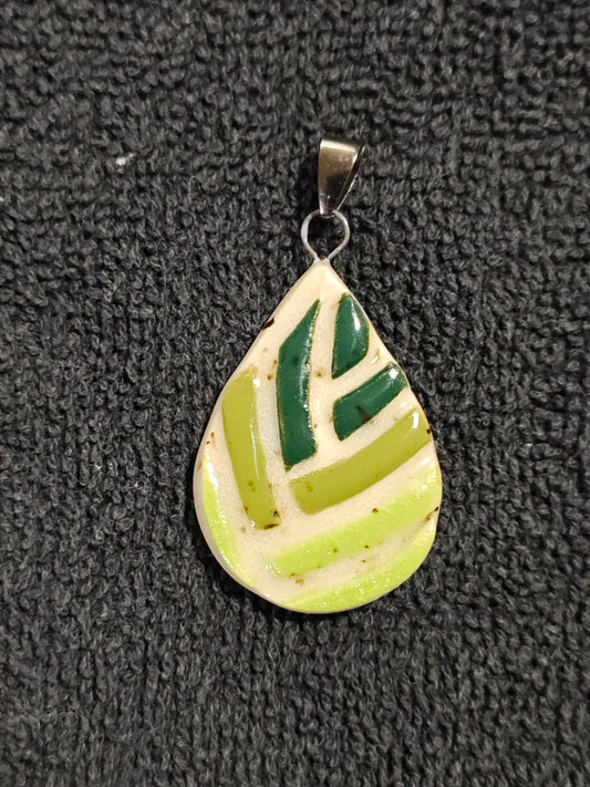 Green Stripe Pendant - P105
